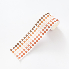 Washi stickers DOTS 60 mm x 3 m 1 Ladrillo a marron