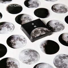 Stickers Cajita Luna Blanco y Negro