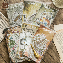 Pack de 60 Stickers medianos Ephemera Vintage Yuxian - Casa Washi