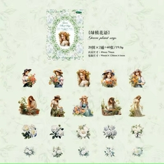 Pack de 40 stickers Pet Girls and Flowers - tienda online