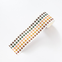Washi stickers DOTS 60 mm x 3 m  5 Marrón a chocolate