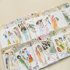 Pack Stickers chicas Wen Long serie D - comprar online