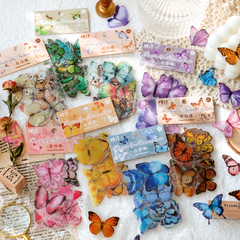 Pack de 40 Butterfly Nature Series PET Stickers - Casa Washi