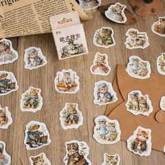 Stickers Cajita Gatito Vintage (826) - comprar online