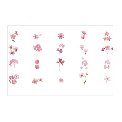 Pack de 40 Retro Dried Flower PET stickers