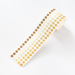 Washi stickers DOTS 60 mm x 3 m  4 Ocre a tostado