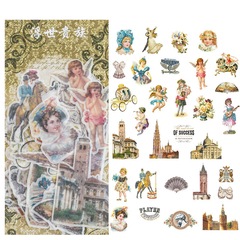 Pack de 60 Stickers medianos Ephemera Vintage Yuxian - tienda online