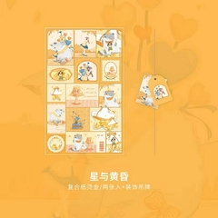 Set de 2 planchas stickers c/foil Cats Travelling - Casa Washi