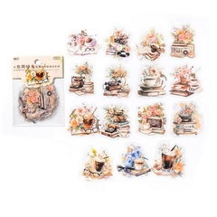 Pack 30 stickers PET Coffee Cottage Story - tienda online