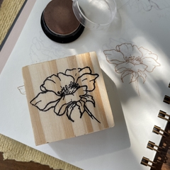 Sello de madera y goma Flor Fer 5x5 cm - comprar online