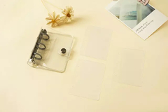 Carpeta cristal Mini Binder transparente con hojas lisas - comprar online