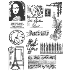 Tim Holtz Cling Stamps 7"X8.5" Serie B