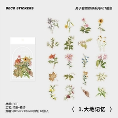 Pack de 40 stickers Poems for Nature en internet