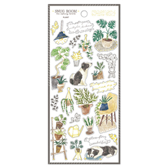 Plancha Stickers washi c/foil Snug Room
