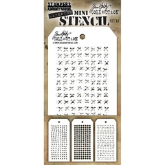 Tim Holtz Mini Layered Stencil Set 3/Pkg Serie B