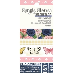 Simple Stories Simple Vintage Indigo Garden Washi Tape 5/Pkg (131)