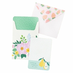 Bea Valint Poppy and pear Stationary pack gold foil