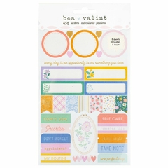 Bea Valint poppy and pear sticker book 8 sheets