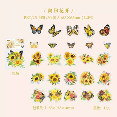 Sticker Butterfly Love Flower