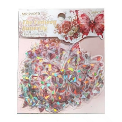 Pack 30 Sticker Pet holo The Fantasy Butterfly