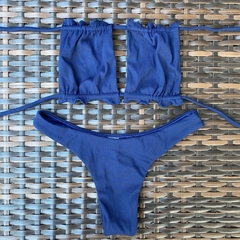 Biquíni Versatil - Azul Marinho- Calcinha Asa delta na internet