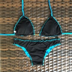 Dupla Preto e Azul - Ripple Calcinha Inteira - comprar online