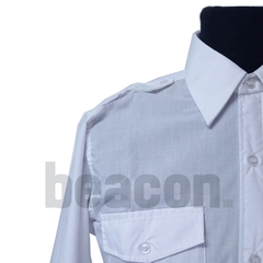 camisa con portacharreteras blanca batista - comprar online