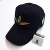 Gorra de Gabardina Bordada Fuerza Aerea Negra