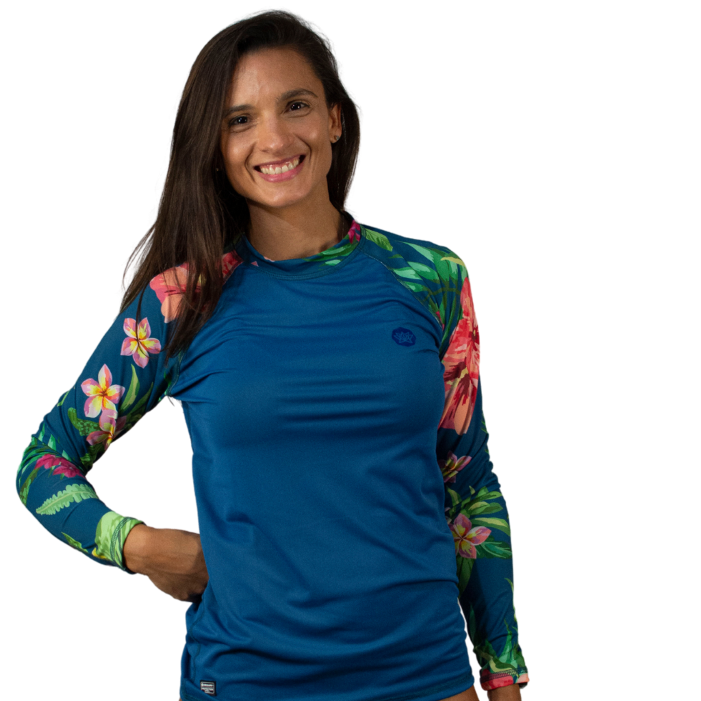 Remera Origami Adulto Mujer Manga Larga Proteccion UPF 50 estampadas