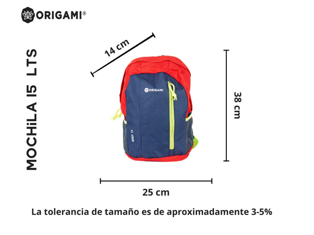 Mochila Origami Maui Fluor 15 lts.