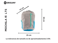 Imagen de Mochila Origami Light Grey/Middle Blue 15 lts.