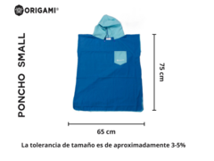 Poncho Microfibra Origami Niños Liso - comprar online