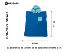 Poncho Microfibra Origami Niños Liso