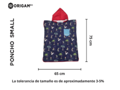 Imagen de Poncho Microfibra Origami Niños Estampados.