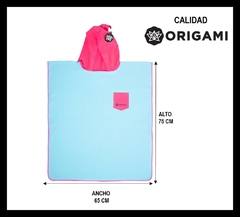 Poncho Microfibra Origami Liso Niños - comprar online