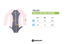 Malla Entera de baño Mujer . Mangas Largas. Proteccion UPF +50