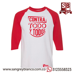 Camiseta 3/4s Santa Fe Roja - tienda online