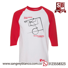 Camiseta 3/4s Santa Fe Roja - tienda online