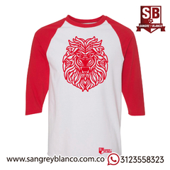 Camiseta 3/4s Santa Fe Roja - Sangre y Blanco