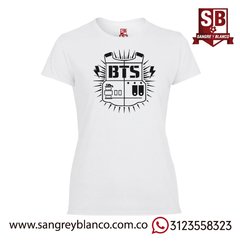 Camiseta BTS antiguo - Sangre y Blanco