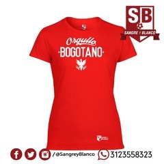 Camiseta/Esqueleto Mujer Orgullo Bogotano - Sangre y Blanco