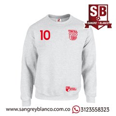 Saco Gris Claro Santa Fe - Sangre y Blanco