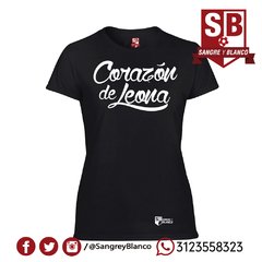 Camiseta/Esqueleto Mujer Corazón de Leona