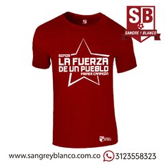 Camiseta Hombre La Fuerza-Estrella - Sangre y Blanco