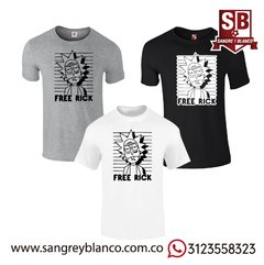 Camiseta  free rick - Sangre y Blanco