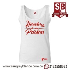 Camiseta/Esqueleto Mujer Heredera de una pasión - Sangre y Blanco