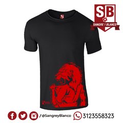 Camiseta Hombre León Sangre Y Blanco