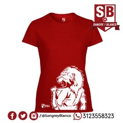 Camiseta Mujer León Sangre y Blanco - Sangre y Blanco