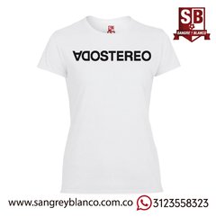 Camiseta Soda Letras - Sangre y Blanco