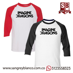 Camiseta 3/4s Imagine Dragons Letras